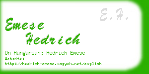 emese hedrich business card